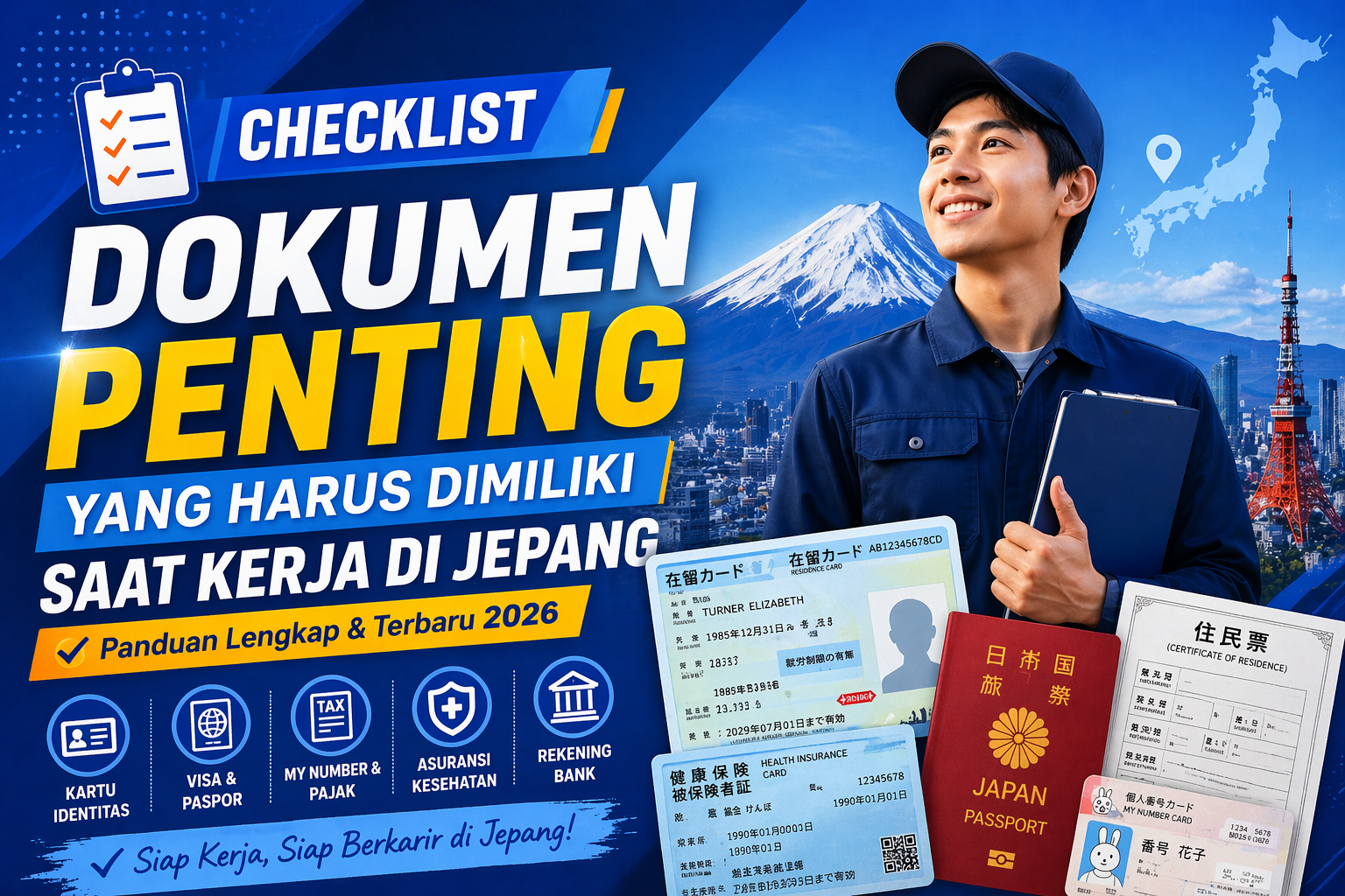 Checklist Dokumen Penting yang Harus Dimiliki Saat Kerja di Jepang